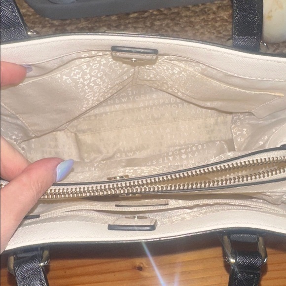 Kate Spade White Nude and Black Tote - Picture 6 of 7